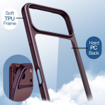 JETech �effaf iPhone 18 Pro Max Bumper K�l�f-Dark Cherry