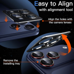 JETech iPhone 17 Pro Kamera Lens Koruyucu