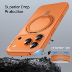JETech iPhone 17 Pro Max 360 Dndrlebilir Klf-Orange