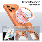 JETech iPhone 17 Pro Max 360 Dndrlebilir Klf-Orange