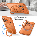 JETech iPhone 17 Pro Max 360 Dndrlebilir Klf-Orange
