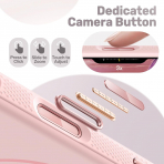 JETech iPhone 18 Pro Manyetik Silikon K�l�f-Light Pink