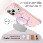 JETech iPhone 18 Pro Manyetik Silikon K�l�f-Light Pink