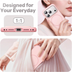 JETech iPhone 18 Pro Manyetik Silikon K�l�f-Light Pink