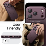 JETech iPhone 18 Pro Max Manyetik �nce K�l�f-Dark Cherry