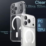 JETech iPhone 18 Pro Max Manyetik �nce K�l�f-Clear