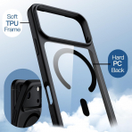 JETech iPhone 18 Pro Max Manyetik �effaf K�l�f-Black