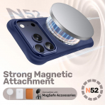 JETech iPhone 18 Pro Max Manyetik Silikon K�l�f-Deep Blue