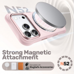 JETech iPhone 18 Pro Max Manyetik Silikon K�l�f-Light Pink