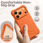 JETech iPhone 18 Pro Max Manyetik Silikon K�l�f-Orange