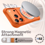 JETech iPhone 18 Pro Max Manyetik Silikon K�l�f-Orange