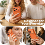 JETech iPhone 18 Pro Max Manyetik Silikon K�l�f-Orange