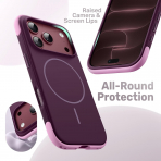 JETech iPhone 18 Pro Max Manyetik Silikon K�l�f-Dark Cherry