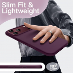 JETech iPhone 18 Pro Max Silikon K�l�f-Dark Cherry