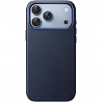 JETech iPhone 18 Pro Max Vegan Deri MagSafe K�l�f-Deep Blue
