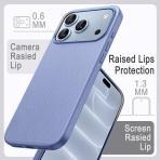 JETech iPhone 18 Pro Max Vegan Deri MagSafe K�l�f-Glacier