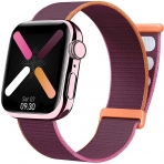  JIEBAO Apple Watch 7 Spor Loop Kay (41mm)-Plum