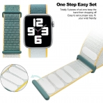  JIEBAO Apple Watch 7 Spor Loop Kay (45mm)-Grey
