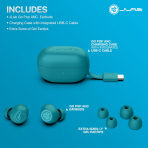 JLab Go Pop ANC Bluetooth Kulak i Kulaklk-Teal