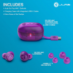JLab Go Pop ANC Bluetooth Kulak i Kulaklk-Transparent Purple