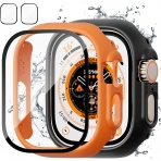 JZK Apple Watch Ultra Ekran Koruyucu (49mm)(4 Adet)-Turuncu Siyah