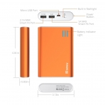Jackery Giant+ Premium kili USB Tanabilir Batarya (12000 mAh)-Orange