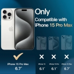 JeTech Apple iPhone 15 Pro Max effaf Kamera ve Cam Ekran Koruyucu (4 Adet)-Clear