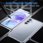 JeTech Galaxy A55 Ekran Koruyuculu Klf -Frosted Clear