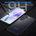JeTech Galaxy A55 Ekran Koruyuculu Klf -Black 