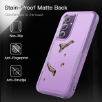 JeTech nce Galaxy S23 FE Mat Klf -Light Purple