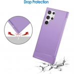 JeTech nce Galaxy S23 Ultra Darbeye Dayankl Klf -Light Purple