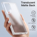 JeTech Samsung Galaxy S24 Ultra Mat Klf-Frosted Clear