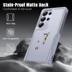 JeTech Samsung Galaxy S25 Ultra Rugged Mat K�l�f -Titanium Silverblue