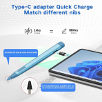 JvKzaen Microsoft Surface Uyumlu Stylus Kalem-Blue