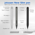 JvKzaen Microsoft Surface Uyumlu Stylus Kalem-Grey