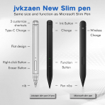 JvKzaen Microsoft Surface Uyumlu Stylus Kalem-Black