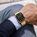 KADES Apple Watch Ultra 3 49mm Paslanmaz �elik Kay�� -Gold