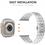 KADES Apple Watch Ultra 3 49mm Paslanmaz �elik Kay�� -Silver 
