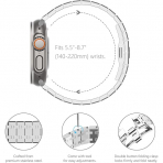 KADES Apple Watch Ultra 3 49mm Paslanmaz �elik Kay�� -Silver 