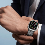 KADES Apple Watch Ultra 4 Paslanmaz �elik Kay�� -Frosted Titanium