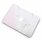 KECC MacBook Air Kapak Klf (Retina 13.3 in)(2018)-White Marble with Pink