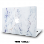 KEC MacBook Air Kapak Klf (13.3 in)-White Marble 3