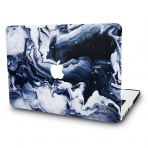 KEC MacBook Pro Retina Marble Klf (13 in)-Black Grey Marble