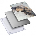 KEROM MacBook Air M2 Sert Kapakl Klf (13.6 in)(2022)-Blue Gold