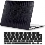 KEROM MacBook Air M2 Sert Kapakl Klf (13.6 in)(2022)-Black