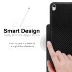 KHOMO iPad Pro Kalem Blmeli Klf (10.5 in)-Carbon Fiber