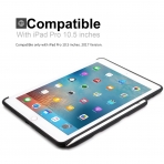 KHOMO iPad Pro Kalem Blmeli Klf (10.5 in)-Twill Gray