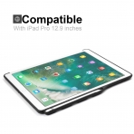 KHOMO iPad Pro Kalem Blmeli Klf (12.9 in)-Twill Gray