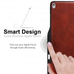 KHOMO iPad Pro Kalem Blmeli Klf (12.9 in)-Leather Brown