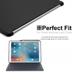 KHOMO iPad Pro Kalem Blmeli Klf (12.9 in)-Leather Black